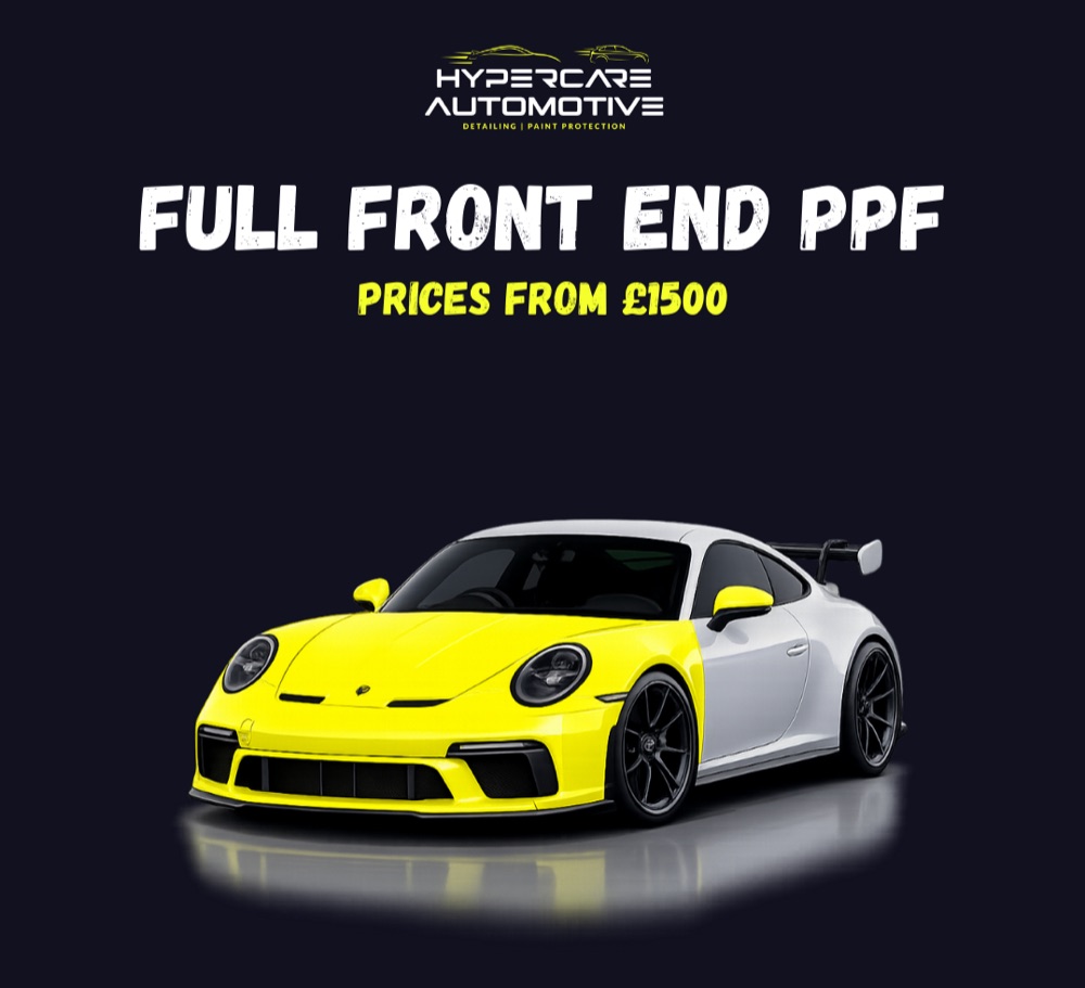 Full Front End PPF — full front end protected, from £1500