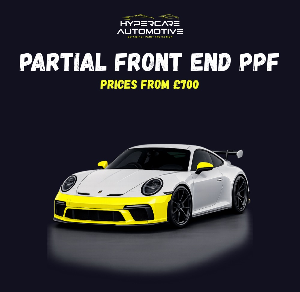 Partial Front End PPF — front bumper and wing mirrors protected, from £700
